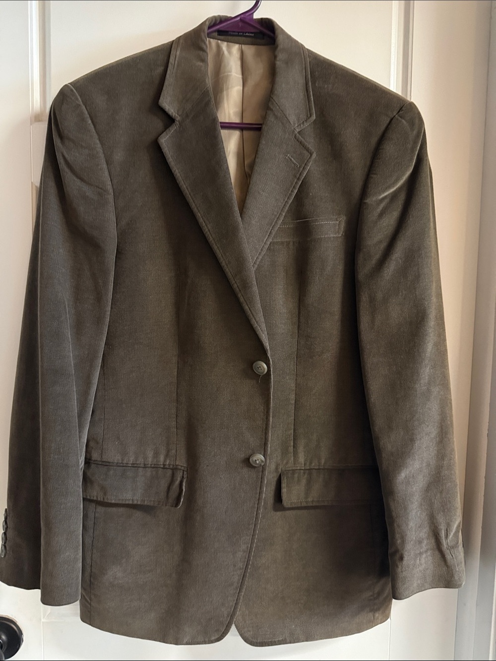 Calvin Klein Olive Green Velvet Sport Coat